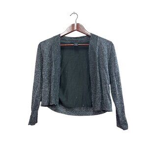Grace Elements Metallic Open Front Cardigan S